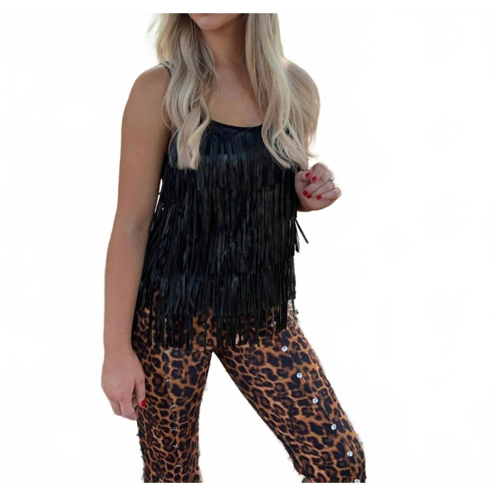 NEW MERIGOLD KISS fringe tank in midnight